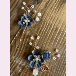 H�rsmykke s�t � blomster &amp; perler (3 stk)