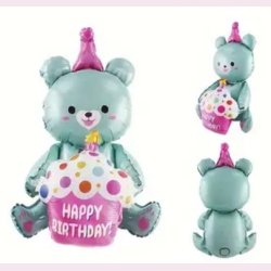 Stor glad fdselsdagsbjrn - Grn