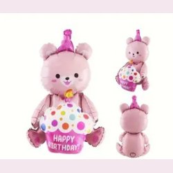 Stor glad fdselsdagsbjrn - Lyserd