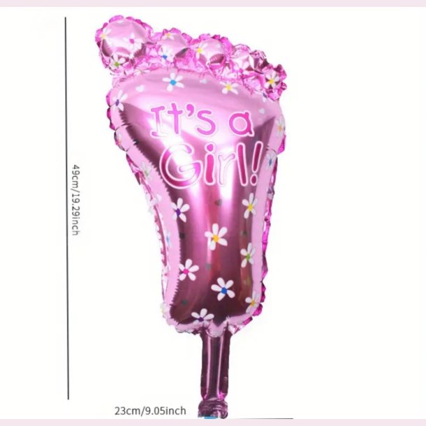 Lyserd It's a girl folieballon fod