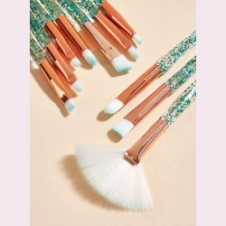 10 stk. Makeup brster - Grn Glimmer