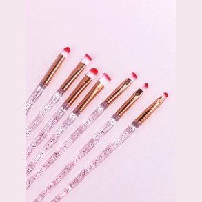 7 stk. Makeup brster - Lyserd / Rd Glimmer