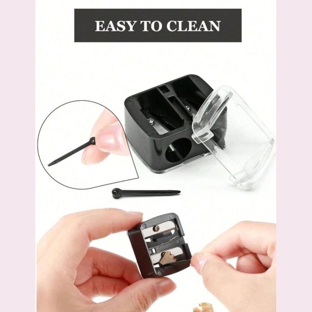 Blyantspidser til bde smalle og brede makeupblyanter.