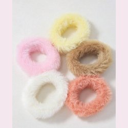 Blde fluffy hr elastikker