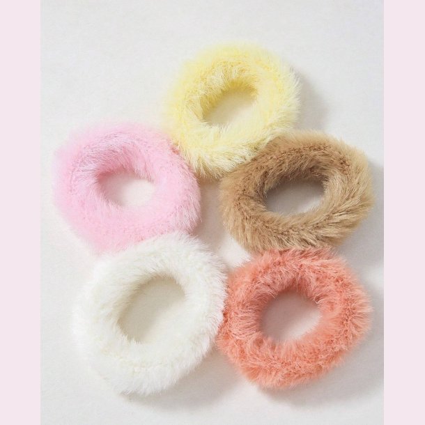 Blde fluffy hr elastikker