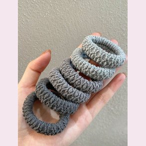 6 stk. Elastikker  - Bl nuancer