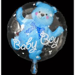 Bl bjrn folieballon St - Perfekt til 1. Fdselsdag