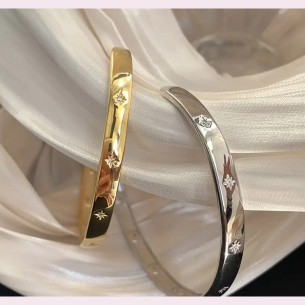 Smukt armbnd med zirkonia sten - Slv