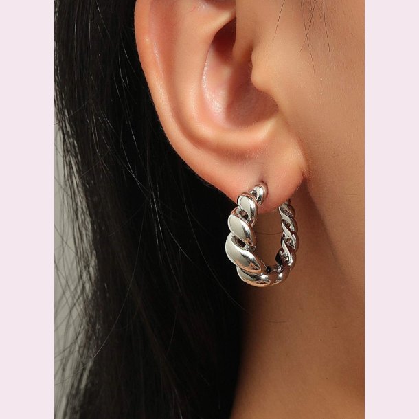 Snoede hoops reringe - Slv