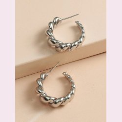 Snoede hoops reringe - Slv