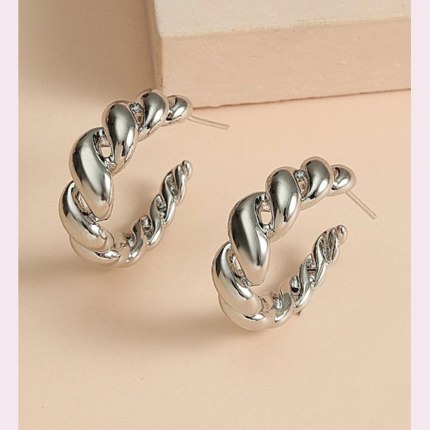 Snoede hoops reringe - Slv