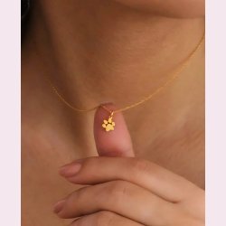 Halskde med pote - Forgyldt