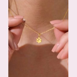 Halskde med pote - Forgyldt