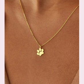 Halskde med pote - Forgyldt