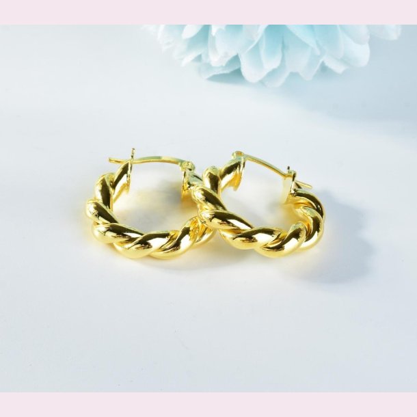 Snoede hoops - forgyldt
