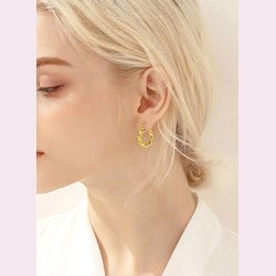 Snoede hoops - forgyldt