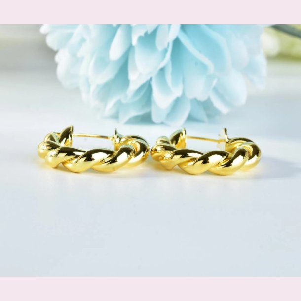 Snoede hoops - forgyldt