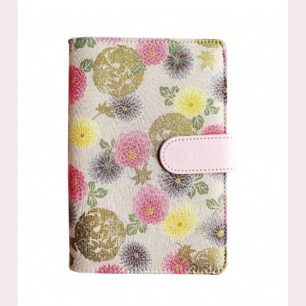 A6 Cash stuffing binder i fint blomstret stof