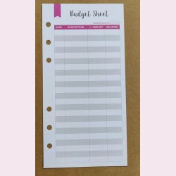 12 stk. A6 Farverige Budgetplanlgningskort med 6-Rings Ringbind