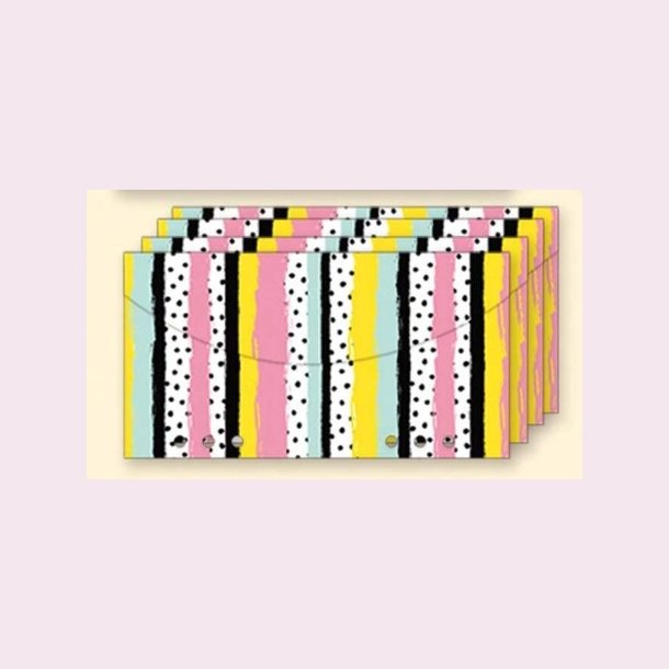 4 stk. Cash Stuffing konvolutter til A6 Budget Binder