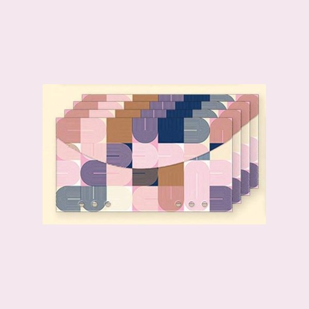 4 stk. Cash Stuffing konvolutter til A6 Budget Binder