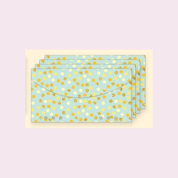 4 stk. Cash Stuffing konvolutter til A6 Budget Binder