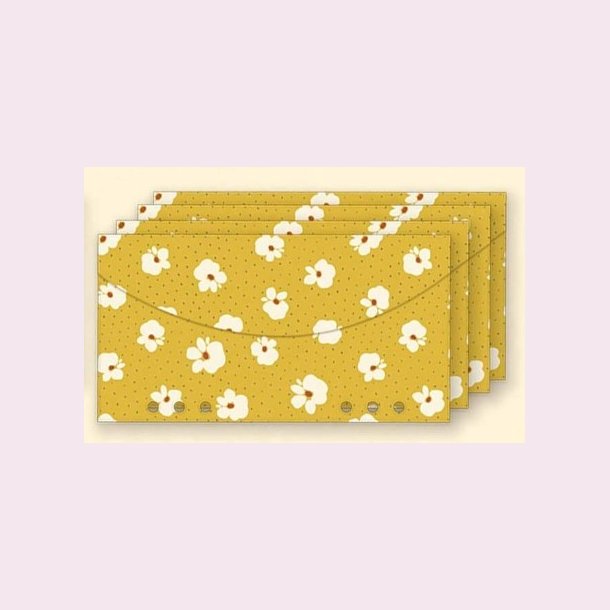 4 stk. Cash Stuffing konvolutter til A6 Budget Binder