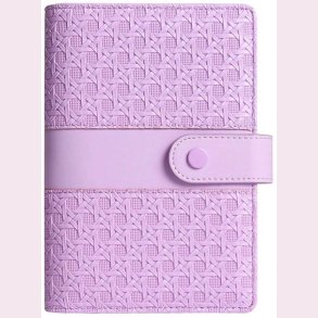 A6 Cash Stuffing binder - Lilla med flot flet mnster