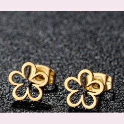 Sm blomster reringe - Forgyldte