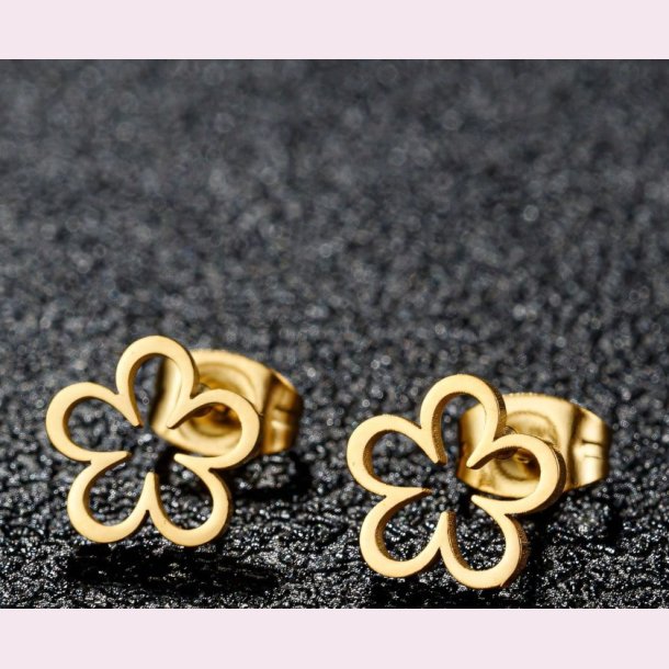 Sm blomster reringe - Forgyldte