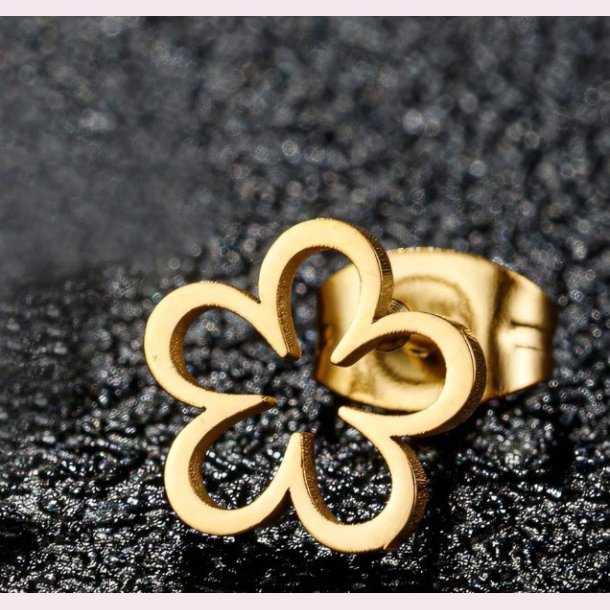 Sm blomster reringe - Forgyldte