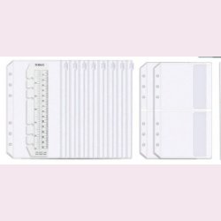 A6 Cash stuffing binder - Hvid med marmor effekt