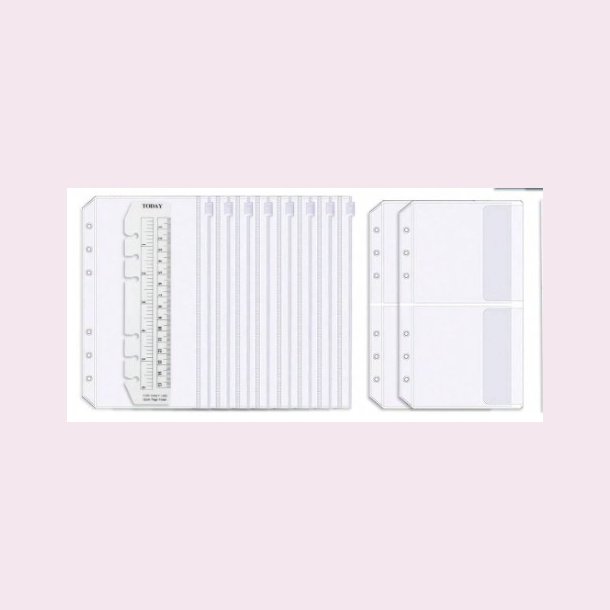 A6 Cash stuffing binder - Hvid med marmor effekt