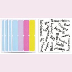 A6 Cash stuffing binder - Hvid med marmor effekt