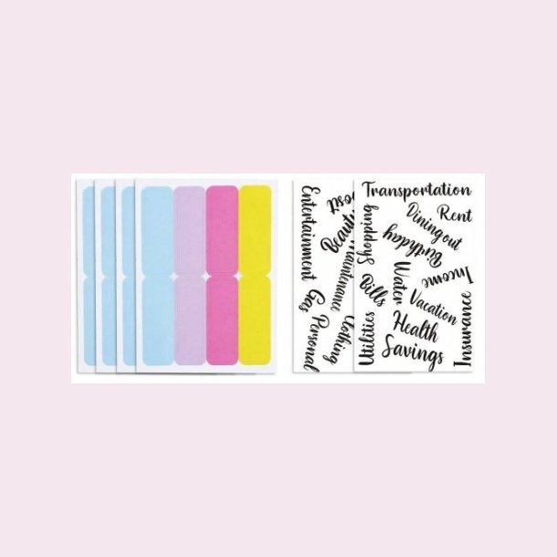 A6 Cash stuffing binder - Hvid med marmor effekt