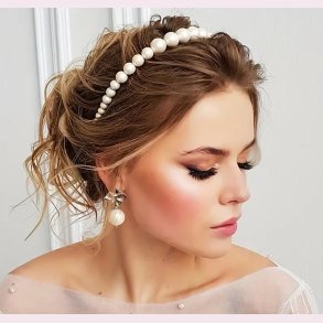 Hrbjle med smukke hvide perler