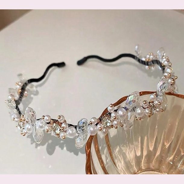 Hrbjle med rhinesten og smukke perler