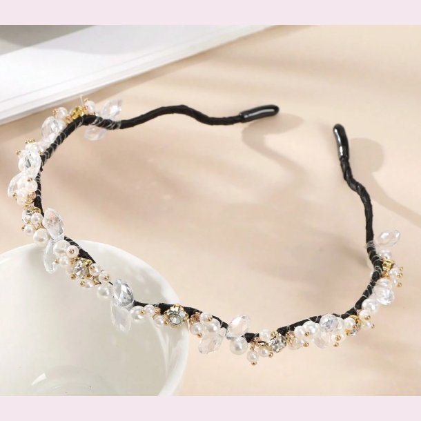 Hrbjle med rhinesten og smukke perler