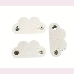 3 stk. PU-Lder Hjerteformet kabel holder - Hvid