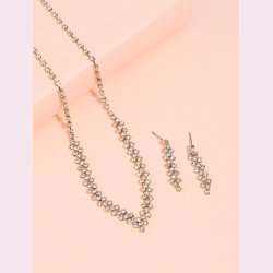 Smykkest med halskde og reringe - Forgyldt