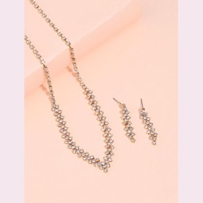 Smykkest med halskde og reringe - Forgyldt