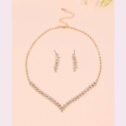 Smykkest med halskde og reringe - Forgyldt