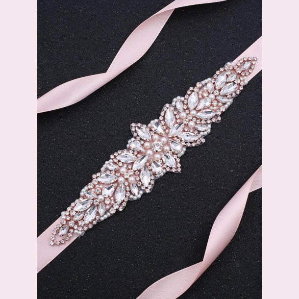 chiffonblte med de smukkeste rhinestone og perler