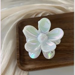 Smuk blomster hrklemme - Hvid