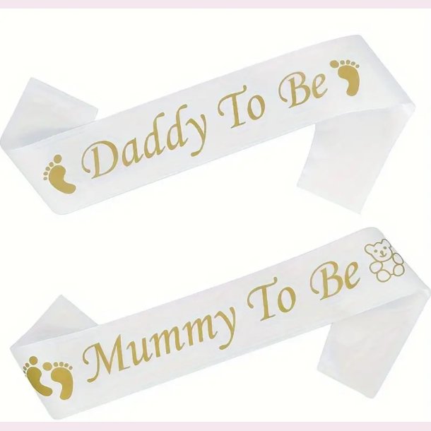 St med skrbnd til Far &amp; Mor - Hvid med guld tryk