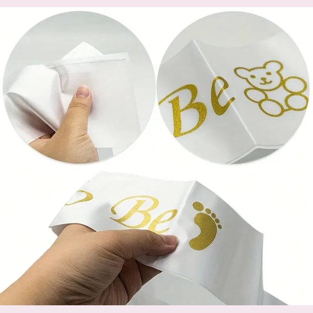 St med skrbnd til Far &amp; Mor - Hvid med guld tryk