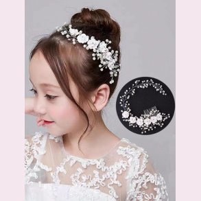 Smuk hrnl til brn med fine hvide blomster