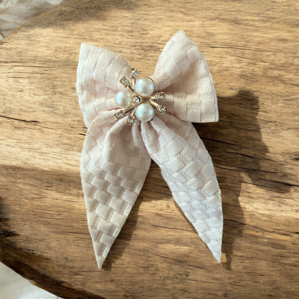 2 stk. smukke sljfe Cremefarvet hrclips 